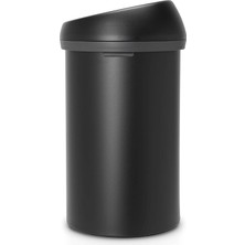 Brabantia Evrekala Shop Çöp Kutusu 60 Litre Brabantia New Moonlight Matte Black Touch Bin