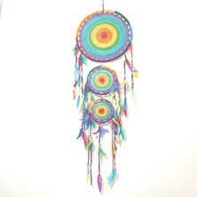 Mordino Üçlü Gökkuşağı 42 cm Dream Catcher Düş Kapanı