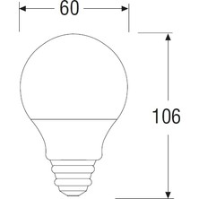 Gecem 7W E27 Duylu LED Ampul 6500K