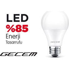 Gecem 7W E27 Duylu LED Ampul 3000K