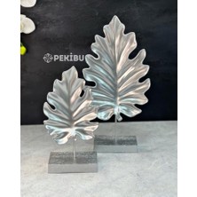 Peki Bu 2'li Stantlı Amazon Yaprak Gümüş