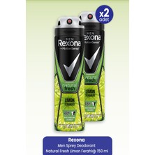 Rexona Men Sprey Deodorant Natural Fresh Limon Ferahlığı 150 ml x 2 Adet