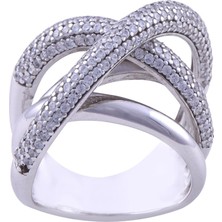 Nusnus Sıralı Taşlı Gümüş Yüzük 9.5 gr