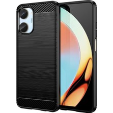 Microcase Realme 10 4g Brushed Carbon Fiber Silikon Kılıf - Siyah AL3332