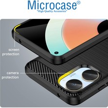 Microcase Realme 10 4g Brushed Carbon Fiber Silikon Kılıf - Siyah AL3332