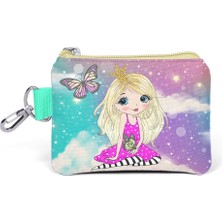 Coral High Kids Pembe Su Yeşili Unicornlu Kız Desenli Bozuk Para Çantası 21833