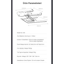 Mars and Hars MC-H20-1 Aluminyum 360°DÖNER, Katlanır,yükseklik ve Açı Ayarlı Laptop, Notebook,tablet Standı(Gümüş)
