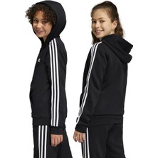 adidas U 3s Fl Fz Hood Çocuk Siyah Günlük Stil Sweatshirt HR6331