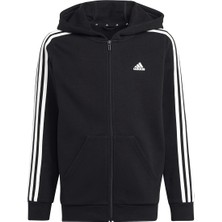 adidas U 3s Fl Fz Hood Çocuk Siyah Günlük Stil Sweatshirt HR6331