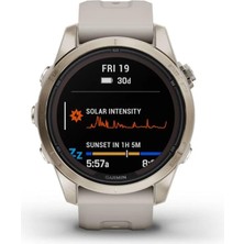 Garmin Fenix 7s Pro Sapphire Solar Soft Gold - Kum Rengi