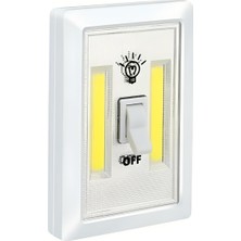 Hazar Led Dolap Içi Aydınlatma Mıknatıslı Anahtarlı LED Lamba Pilli Beyaz Işık