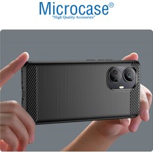 Microcase Realme 10 Pro Plus Brushed Carbon Fiber Silikon Kılıf - Siyah AL3332