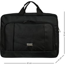 Barberri Unisex Siyah 16.5 Inç Laptop & Evrak Çantası
