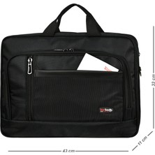 Barberri Unisex Siyah 16.5 Inç Laptop & Evrak Çantası