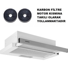 Silverline 1151 İnox Panel Sürgülü Aspiratör Karbon Filtreli