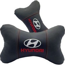 Dream Hyundai Nakışlı,deri Oto Boyun Yastığı, Araba Yastığı,koltuk Yastığı 2'li