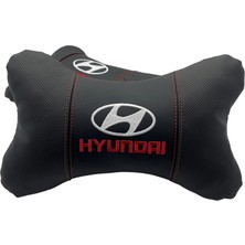 Dream Hyundai Nakışlı,deri Oto Boyun Yastığı, Araba Yastığı,koltuk Yastığı 2'li