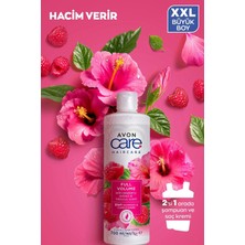 Avon Care Ahududu ve Hibiscus Kokulu Şampuan ve Saç Bakım Kremi 700 ml Üçlü Set