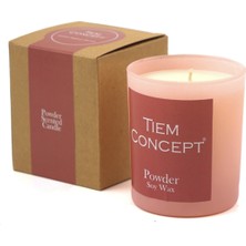 Tiem Concept %100 Soy Mum Doğal Pudra Kokulu Pudra Renkli Kutulu Bardak Mum