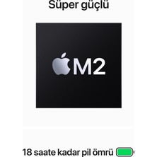 Apple MacBook Air M2 Çip 8GB 256GB SSD macOS 15" Taşınabilir Bilgisayar Uzay Grisi MQKP3TU/A