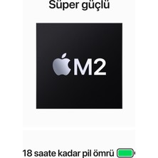 Apple MacBook Air M2 Çip 8GB 256GB SSD macOS 15" Taşınabilir Bilgisayar Gece Yarısı MQKW3TU/A