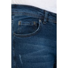 OneZero Erkek Mavi Tırnaklı Skinny Fit Jeans