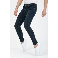 OneZero Erkek Mavi-Kahve Destroy Skinny Fit Jeans