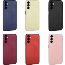 Case 4U Samsung Galaxy M14 Kılıf Kamera Korumalı Premier Silikon Lüks Ince Mat Renkli Yumuşak Silikon Kapak Mürdüm