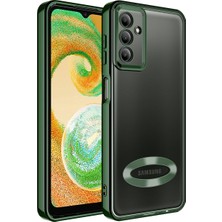 Case 4U Samsung Galaxy A14 Kılıf Kamera Lens Korumalı Şeffaf Renkli Logo Gösteren Parlak Omega Kapak