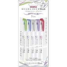 Zebra Mildliner Fırça Uçlu + Fosforlu Kalem Çift Uç Wft8-5c-Nc-N