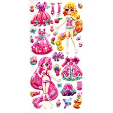 Limmy Sticker Kabartmalı Stiker Defter, Planlayıcı Etiket (LIMLRA-021) - 17X9 cm Giydirme Kız Pembe