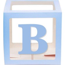 Kidspartim Şeffaf Kutu Harf Mavi B