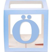 Kidspartim Şeffaf Kutu Harf Mavi Ö