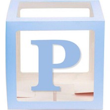 Kidspartim Şeffaf Kutu Harf Mavi P