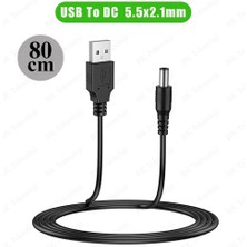 BK Teknoloji USB Erkek To Dc 5.5x2.1mm Dişi Barrel Jack Güç Kablosu