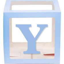 Kidspartim Şeffaf Kutu Harf Mavi Y