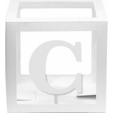 Kidspartim Şeffaf Kutu Harf Beyaz C