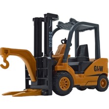 PopŞeker PopŞeker Gerçekçi Detaylarıyla Metal Forklift Ucuyla Sürtmeli Özellikli Oyuncak Forklift 13CM.