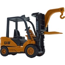 PopŞeker PopŞeker Gerçekçi Detaylarıyla Metal Forklift Ucuyla Sürtmeli Özellikli Oyuncak Forklift 13CM.