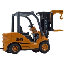 PopŞeker PopŞeker Gerçekçi Detaylarıyla Metal Forklift Ucuyla Sürtmeli Özellikli Oyuncak Forklift 13CM.