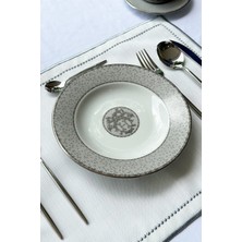 Arter Home Mozaik Desen Gri 6'Lı Yemek Tabağı