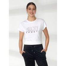 Dkny Jeans Bisiklet Yaka Düz Siyah Kadın T-Shirt DP2P3174