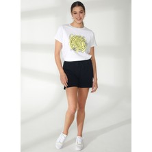Dkny Jeans Bisiklet Yaka Düz Siyah Kadın T-Shirt DP2S4993