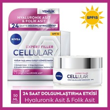 NIVEA Cellular Expert Filler Yoğun  Gündüz Yüz Bakım Kremi 50ml, Spf30,Hyaluronik Asit