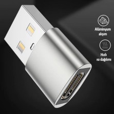 Coofbe Alüminyum Alaşım USB To Type-C Çevirici Dönüştürücü USB Çevirici Dönüştürücü Tak Çalıştır