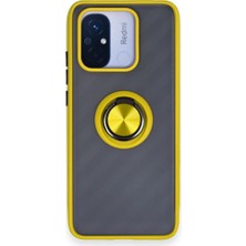 Aqua Aksesuar Xiaomi Redmi 12C Kılıf Standlı Yüzüklü Buzlu Tasarım Arka Kapak