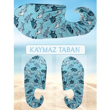 Secret Moda Kaydırmaz Renkli Desenli Tabanlı Dayanıklı Güçlendirilmiş Plaj Deniz Havuz Ayakkabısı  27 29 Numara