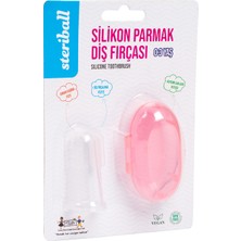 Steriball Silikon Parmak Diş Fırçası Yumuşak 0-3 Yaş Pembe 1 Parça Hijyenik Saklama Kutulu