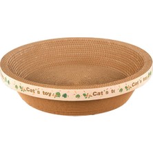 Belovee Kedi Scratcher Karton Kanepe Yatak Yuvarlak Kedi Çizme Tahtası, Çıkartmalarla Büyük Için Oluklu (Yurt Dışından)