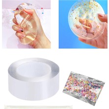 Belovee Darbe Bubbles Çift Taraflı Bant Kancaları Montaj Bant Dıy Üretim Ofis Hediyesi 200CMX3CMX0.1CM (Yurt Dışından)